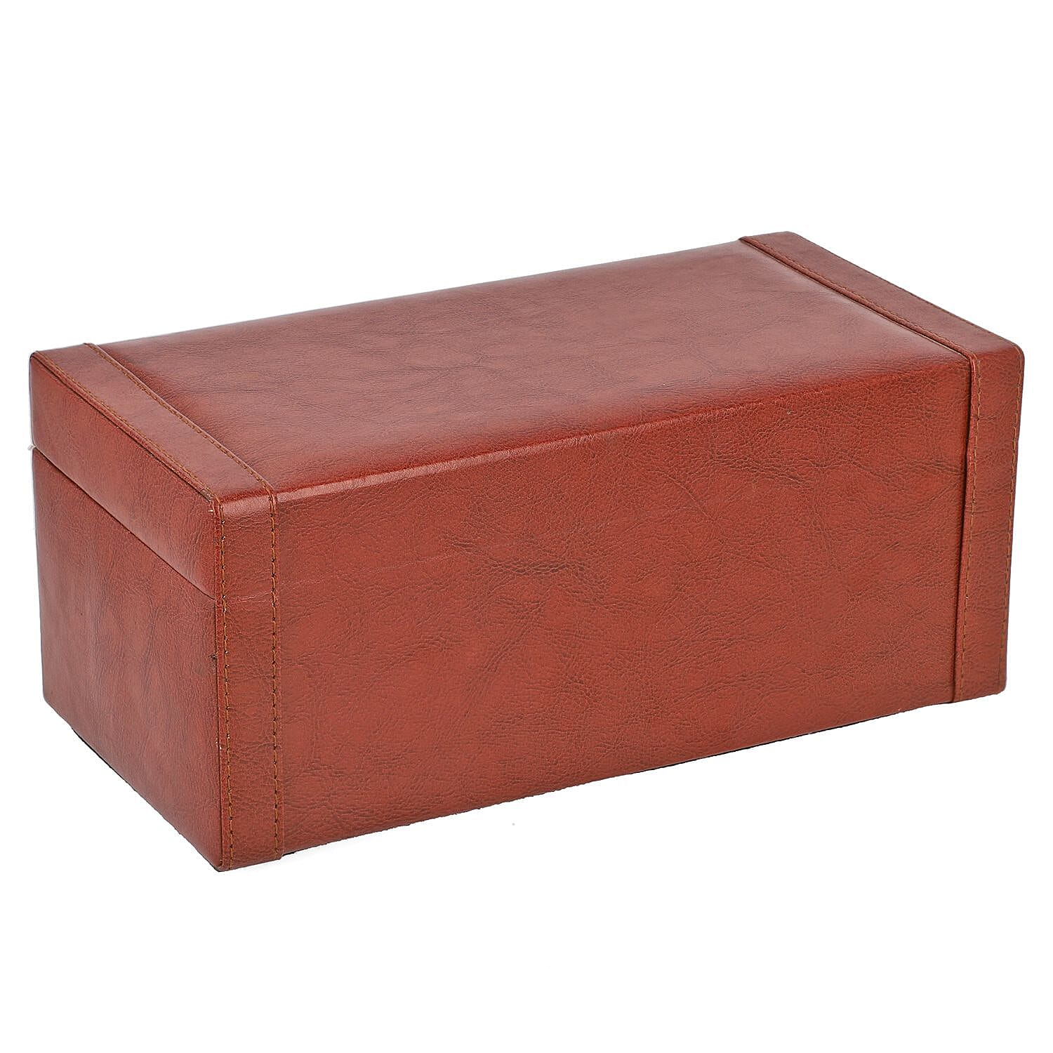 2 Tier Jewellery Box for Multiple Storage Options - Camel