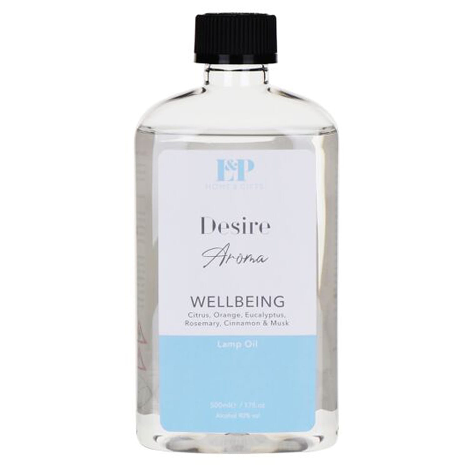 Lesser & Pavey Desire Aroma Wellbeing Lamp Oil - 500ml (Citrus, Orange, Rosemary, Musk, Cinnamon)