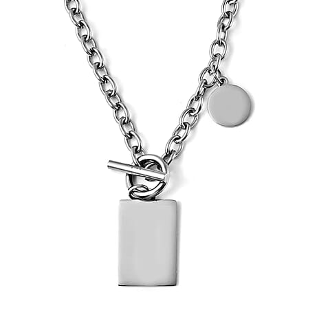 Dog Tag Pendant with Chain (Size - 21) in Stainless Steel