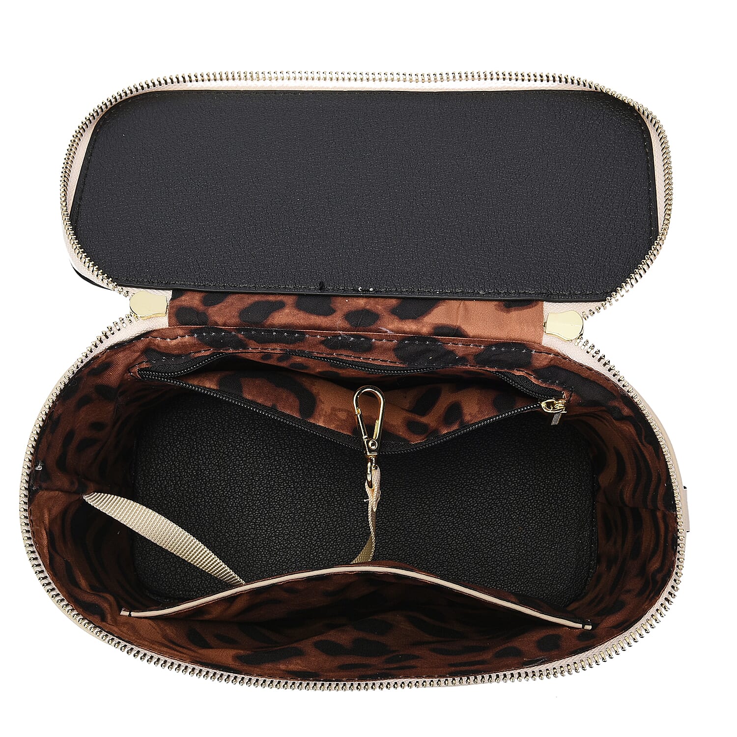 SENCILLEZ 100% Genuine Leather Convertible Bag with Detachable Strap and Zipper Closure (Size 22x10x16cm) - Blue