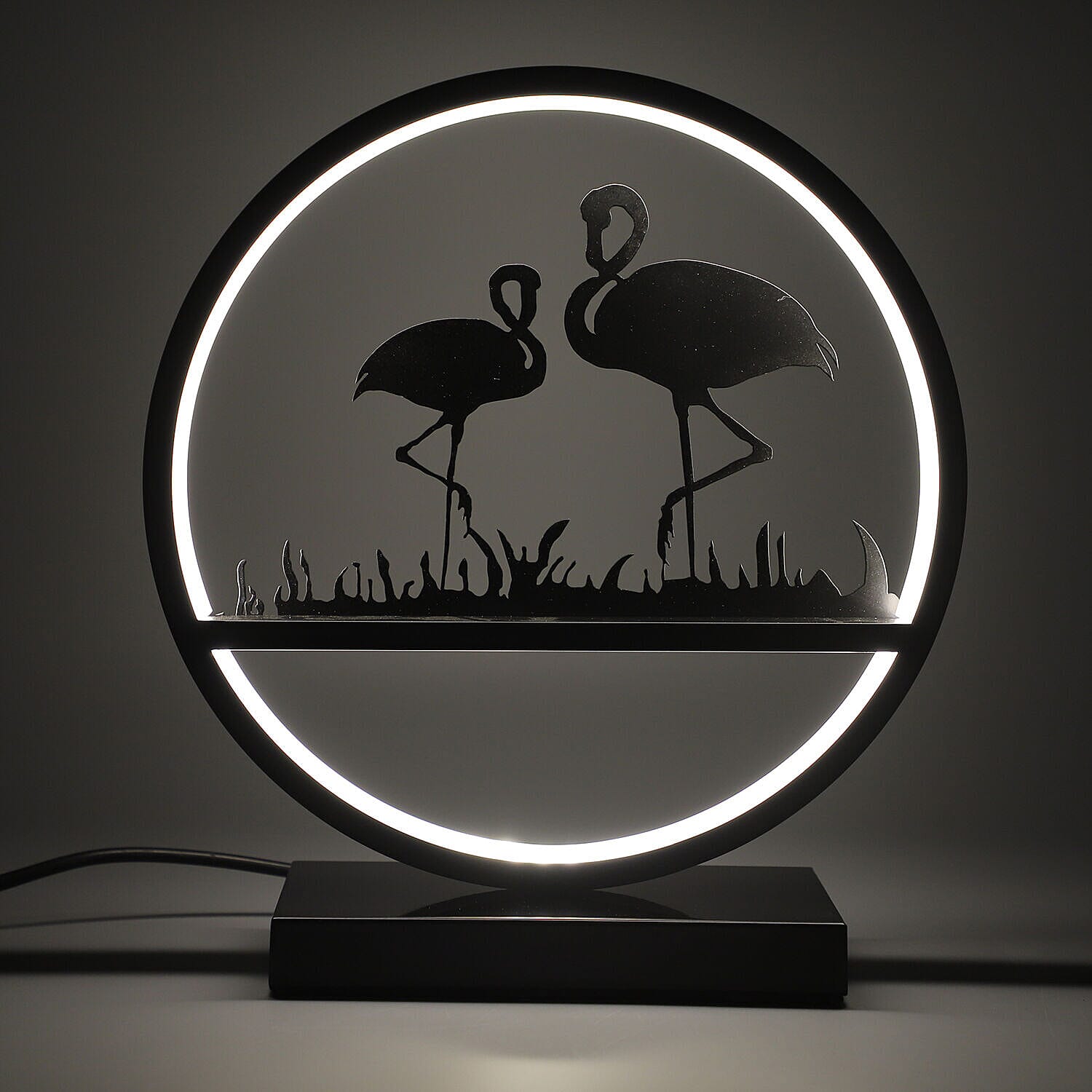 Circular Flamingo Pattern Table Lamp -Size 30x10x33inch