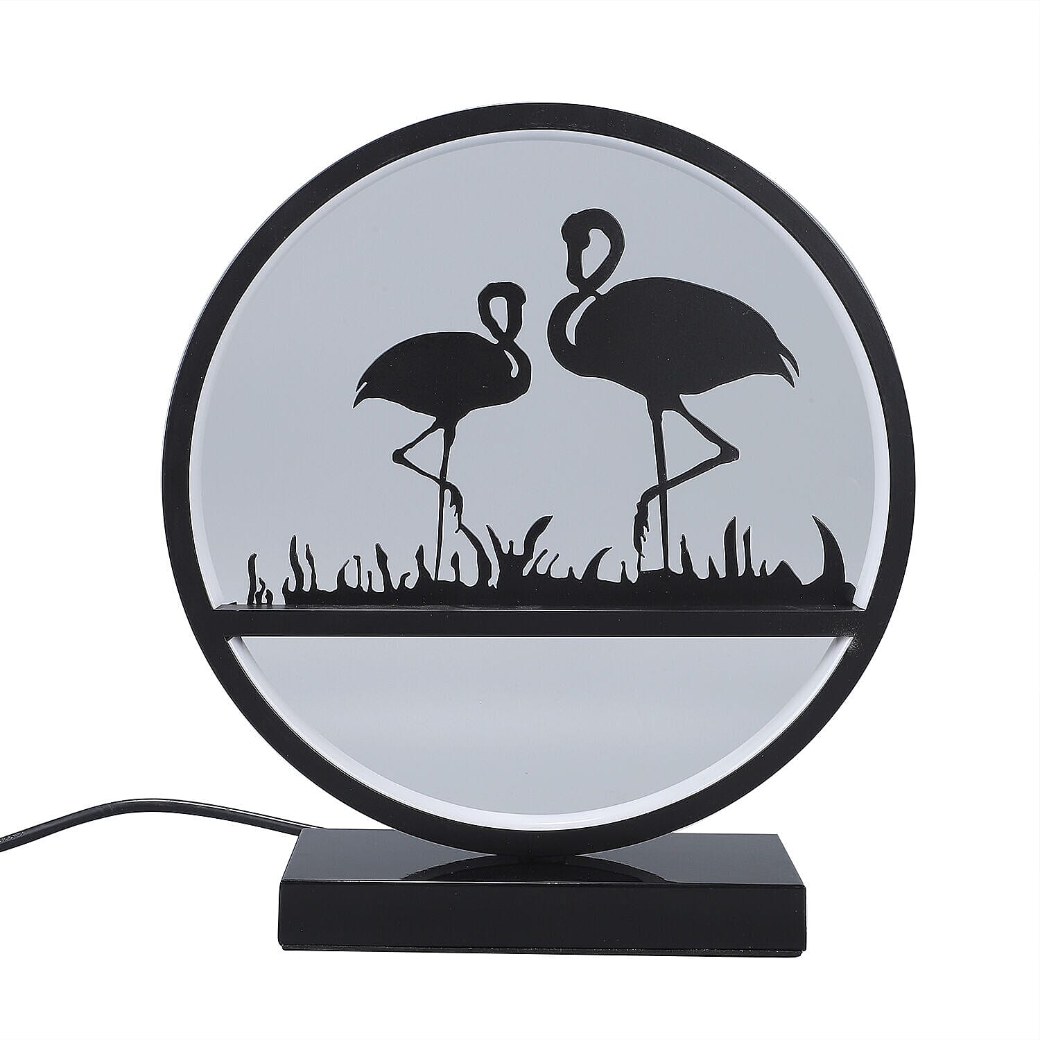 Circular Flamingo Pattern Table Lamp -Size 30x10x33inch