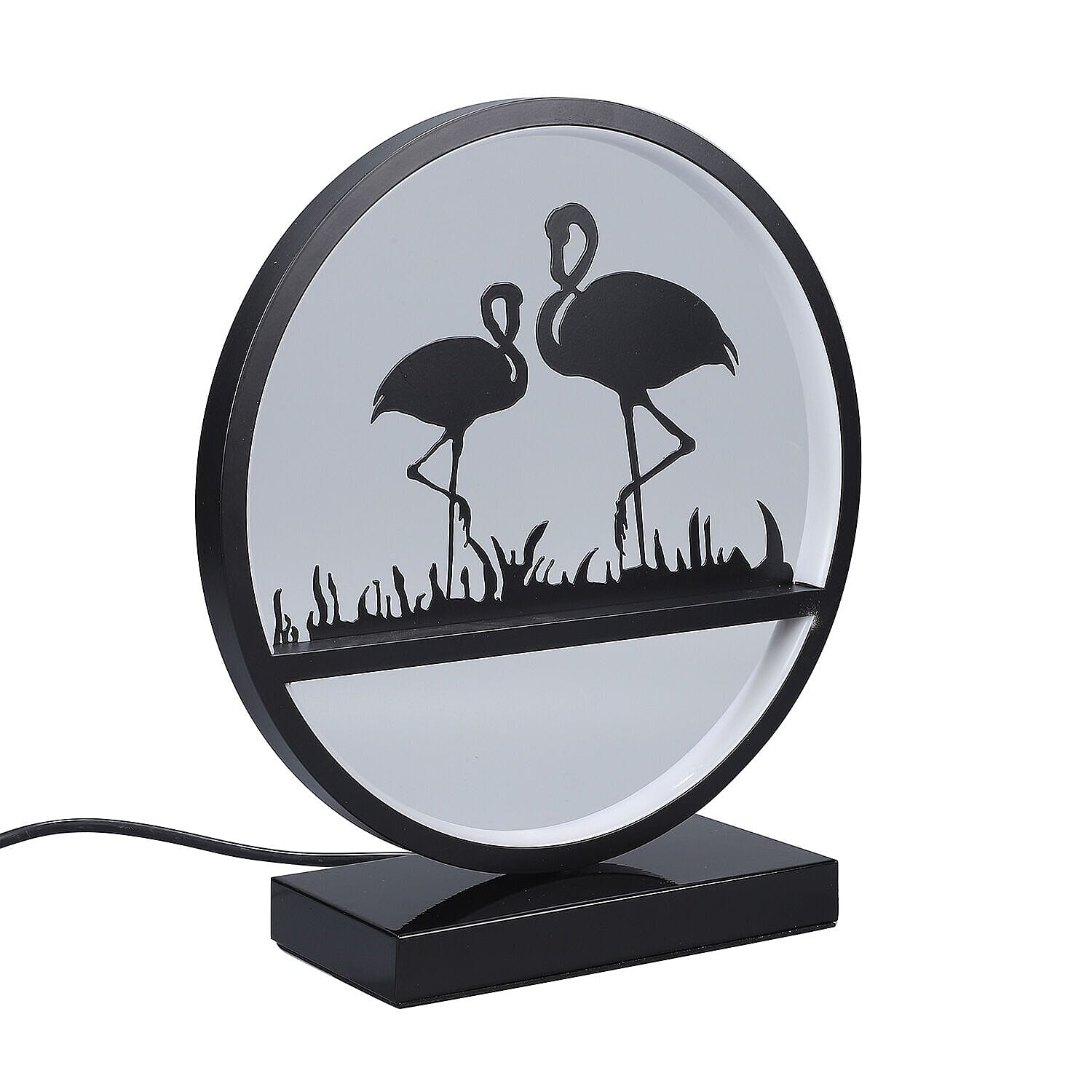 Circular Flamingo Pattern Table Lamp -Size 30x10x33inch