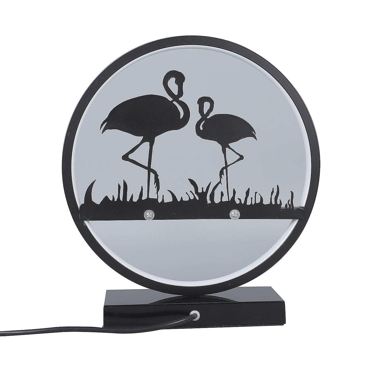 Circular Flamingo Pattern Table Lamp -Size 30x10x33inch