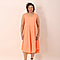 Jovie Solid Colour Viscose Sleeveless Dress in Orange (Size up to 20)