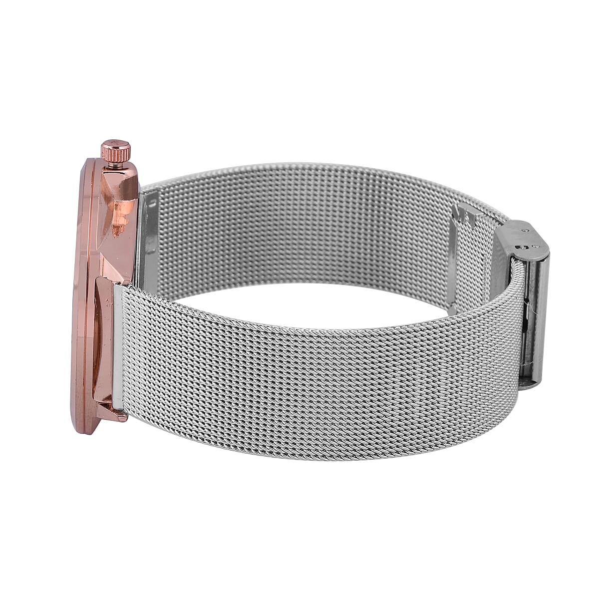 Thomas Calvi Ladies Bracelet Watch with Gold Tone Case and Mesh Style Strap in Stainless Steel - Strap up to 9in