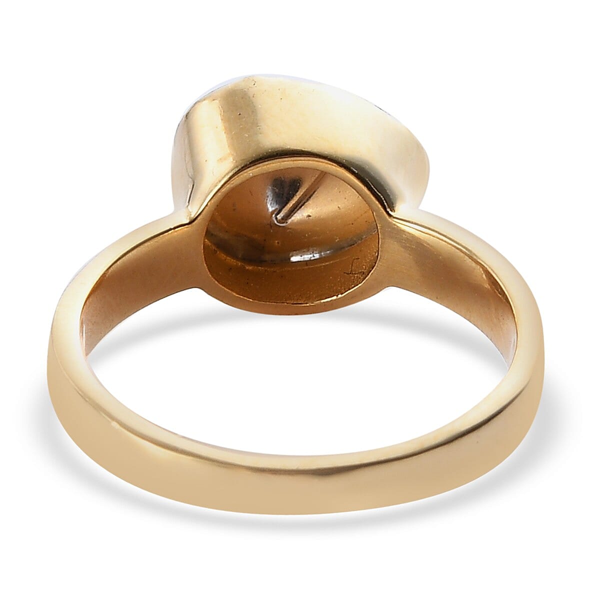 Yellow Polki Diamond Handcrafted Ring in Platinum Overlay Sterling Silver 0.50 Ct