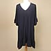 Nova of London High Low Tiered Hem Oversized Top - Navy
