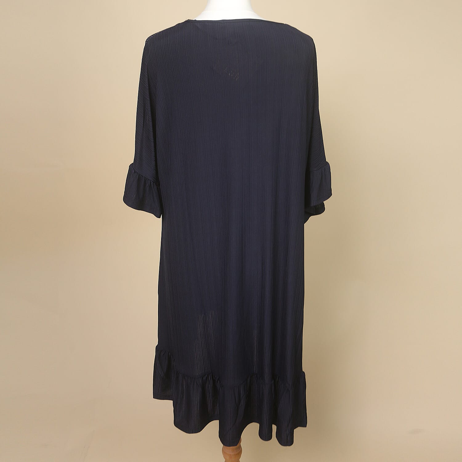 Nova of London High Low Tiered Hem Oversized Top (Size-S-M, Length - 92Cm) - Navy