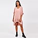 Nova of London High Low Tiered Hem Oversized Top (Size:S/M, Length - 92Cm) - Blush