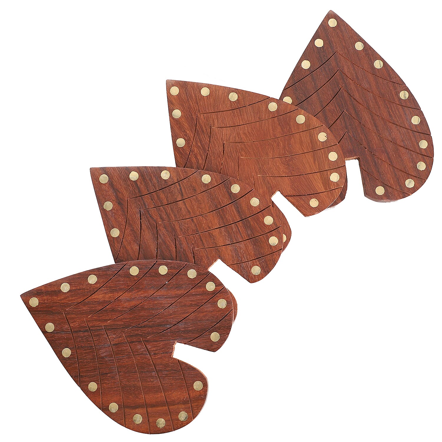 Set of 4 - Handcrafted Duck Wooden Coaster (Size 18x13x11Cm)