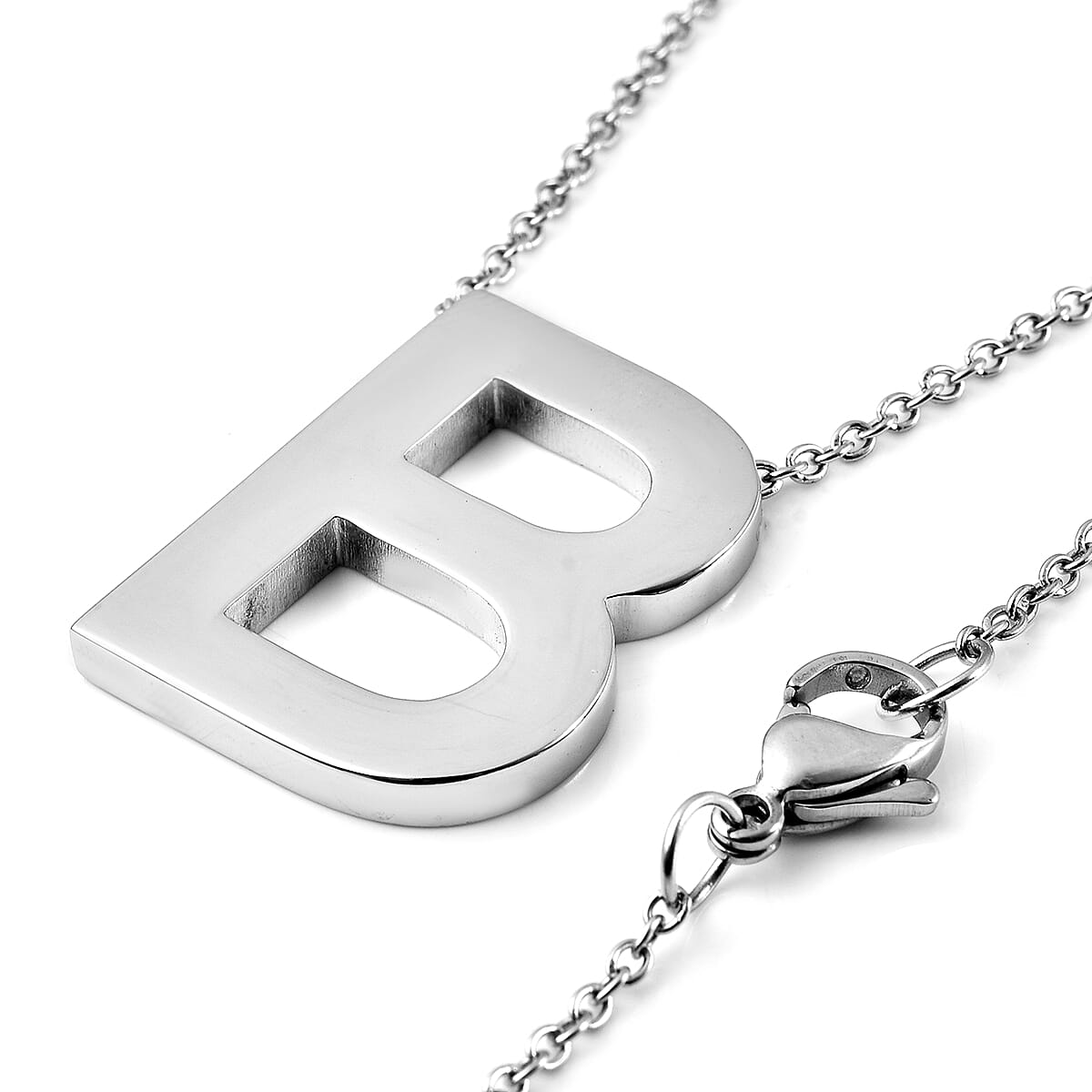 Initial B Necklace (Size - 20) in Stainless Steel