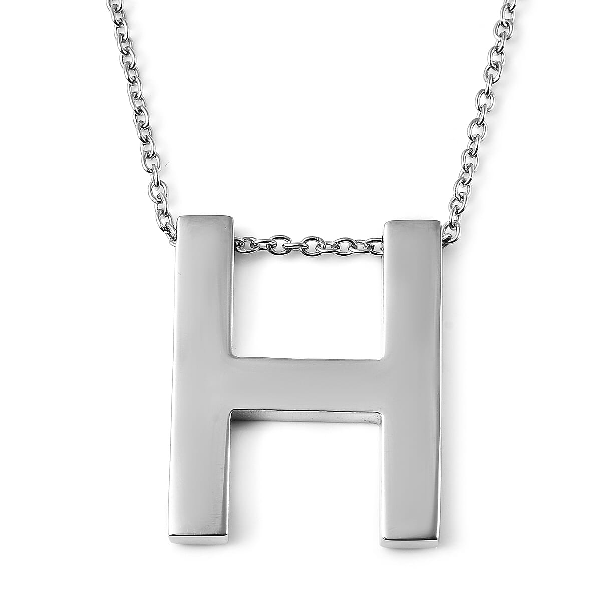 Initial H Necklace (Size - 20) in Stainless Steel