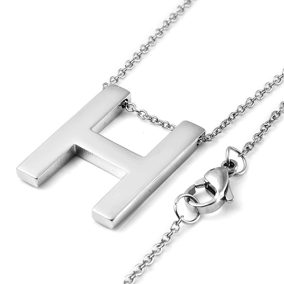 Initial H Necklace (Size - 20) in Stainless Steel