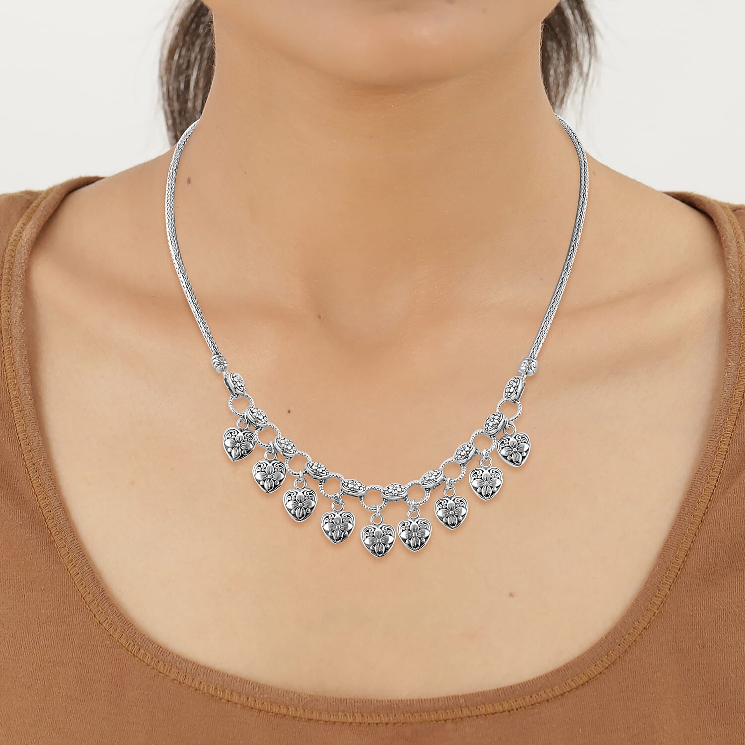 Sterling Silver Adjustable Necklace (Size 18-20), Silver Wt. 30.00 Gms