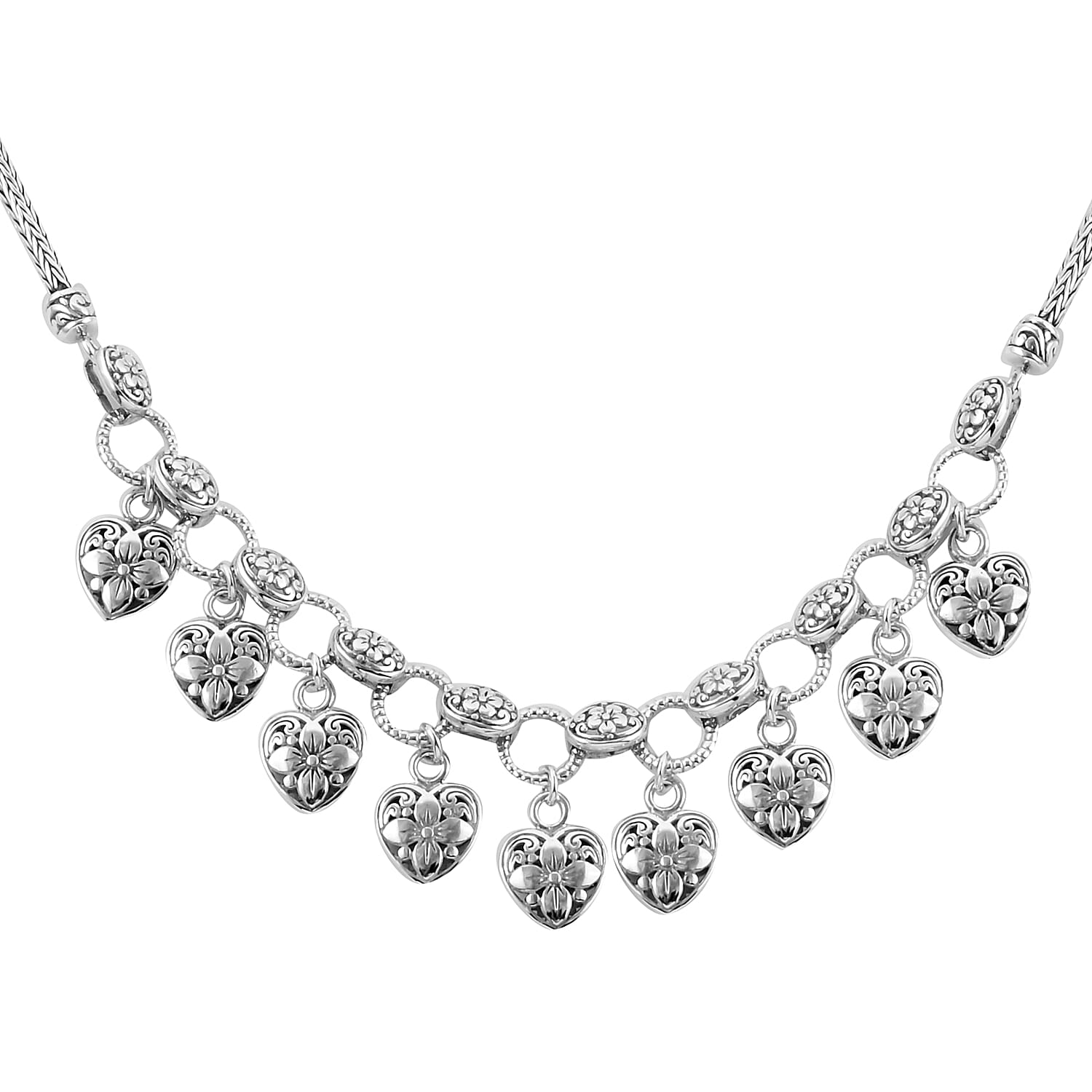 Sterling Silver Adjustable Necklace (Size 18-20), Silver Wt. 30.00 Gms