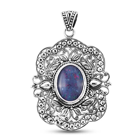 Australian Boulder Opal Pendant in Sterling Silver 9.50 Ct, Silver Wt. 6.32 Gms.