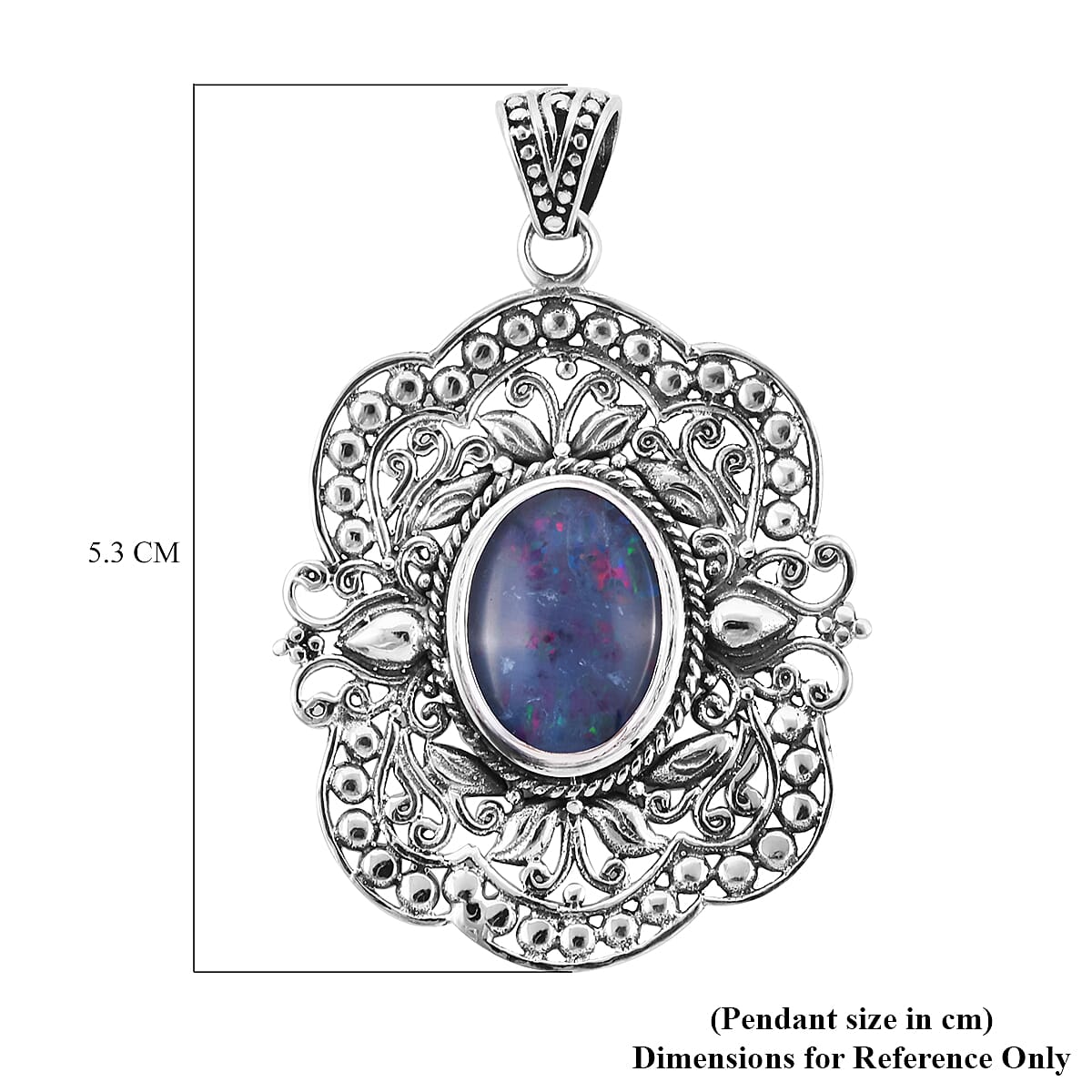 Australian Boulder Opal Pendant in Sterling Silver 9.50 Ct, Silver Wt. 6.32 Gms.