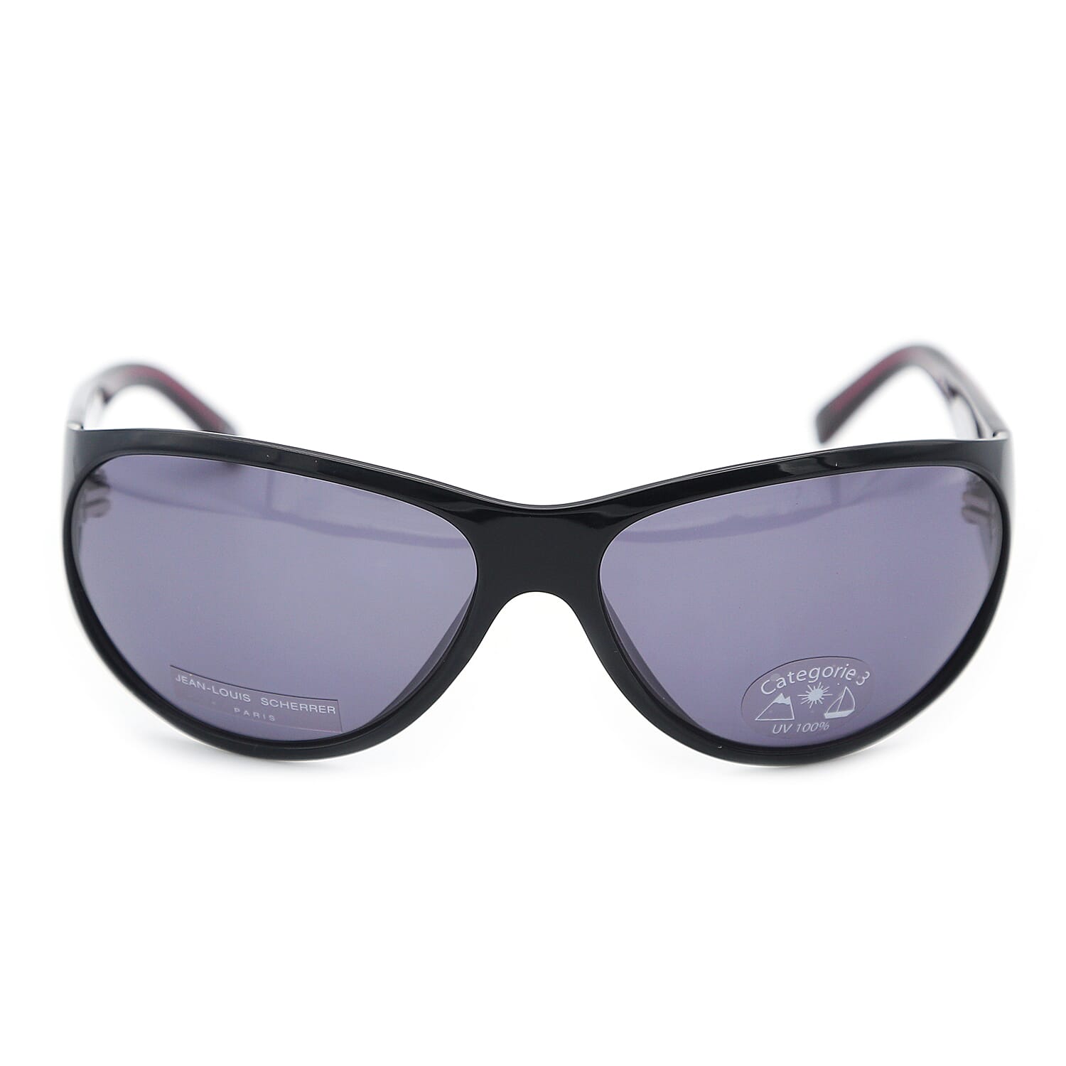 Jean Louis Unisex Oversized Black Sunglasses with Grey Lenses