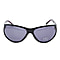 Jean Louis Unisex Oversized Black Sunglasses with Grey Lenses