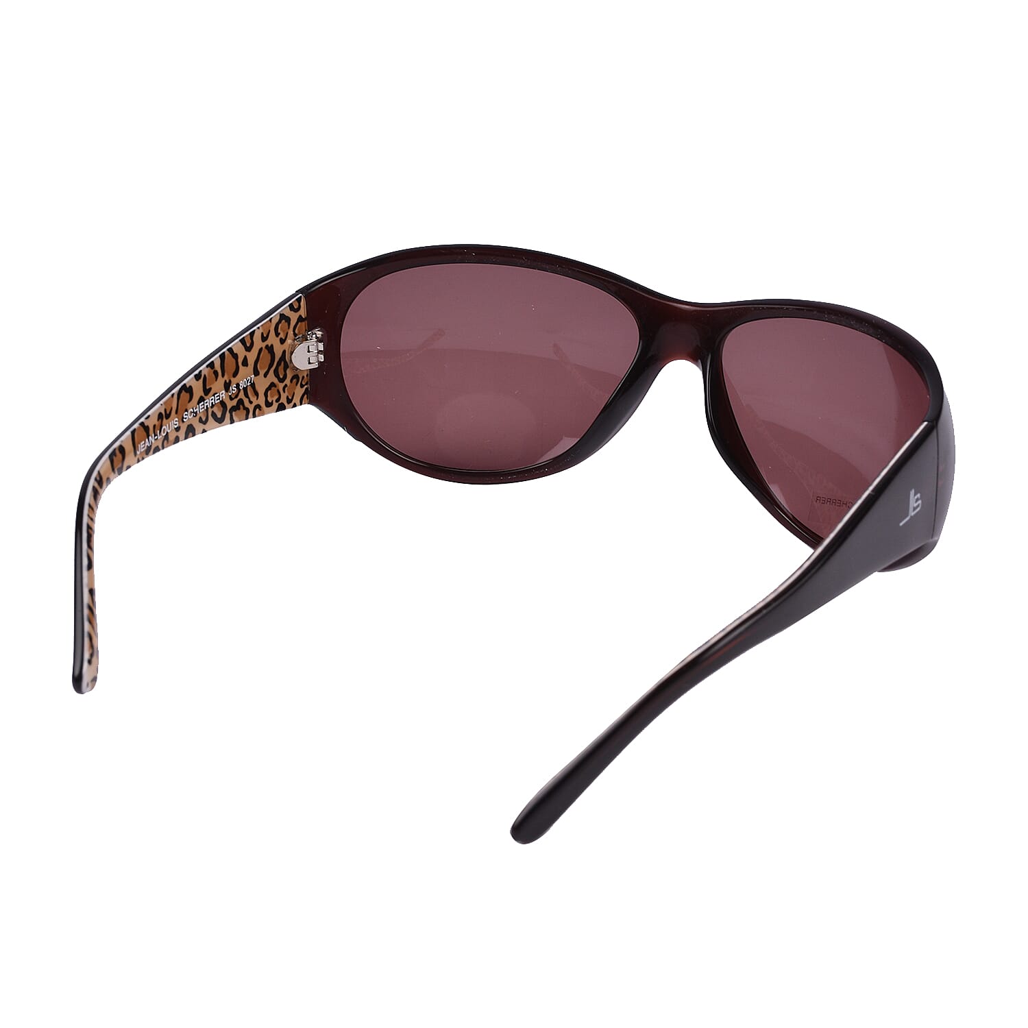 Jean Louis Ladies Oversized Brown Sunglasses with Brown Lenses and Leopard Print