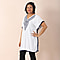 JOVIE Embroidered Kaftan With Tassel Detailing - White and Black