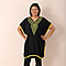 JOVIE Embroidered Kaftan With Tassel Detailing - Black and Yellow