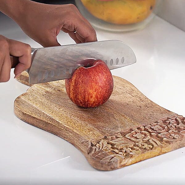 NAKKASHI Handcrafted Wooden Chopping Board (Size 35.5X19.5 Cm)