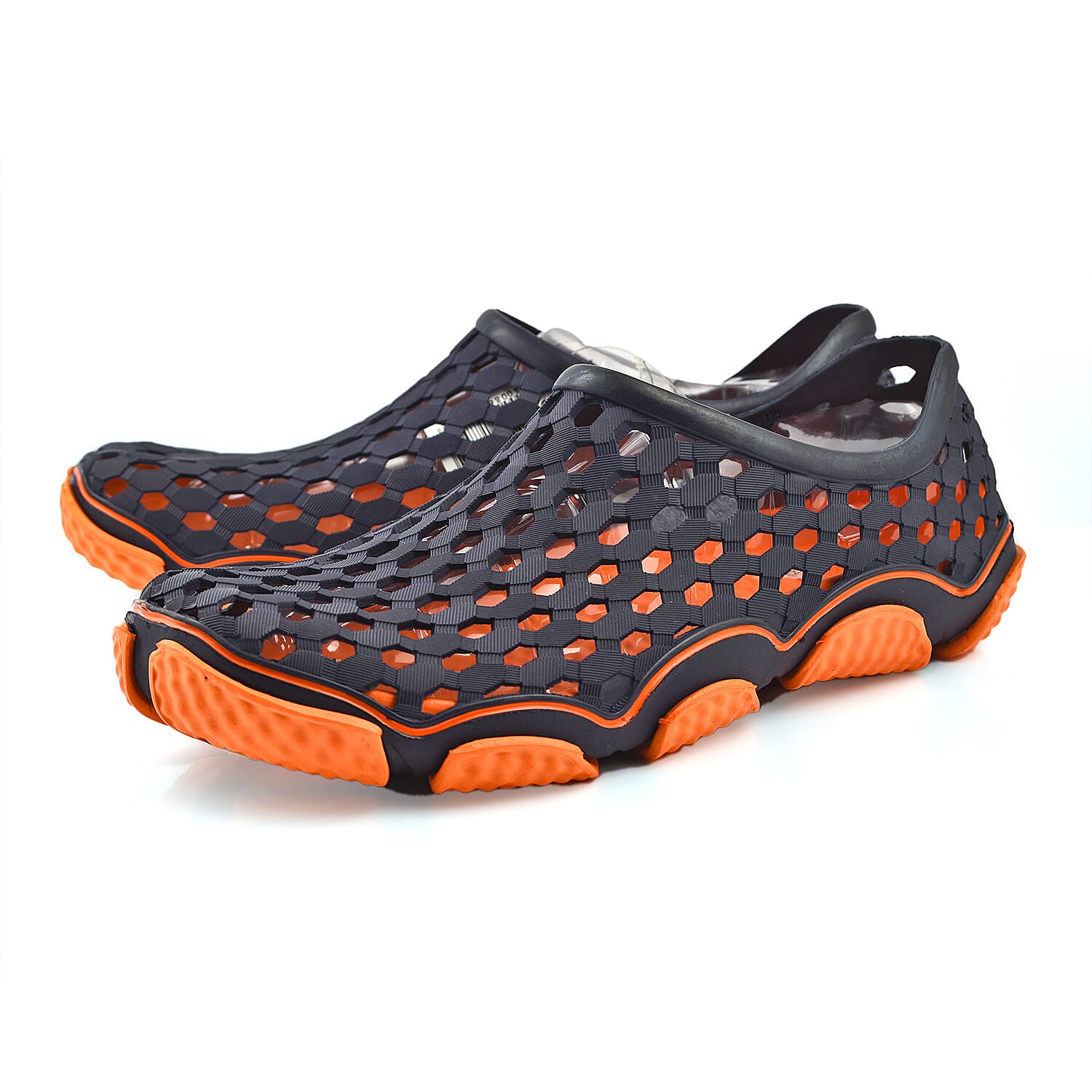 Dotted Outdoor Trainers (Size 5) - Navy and Orange