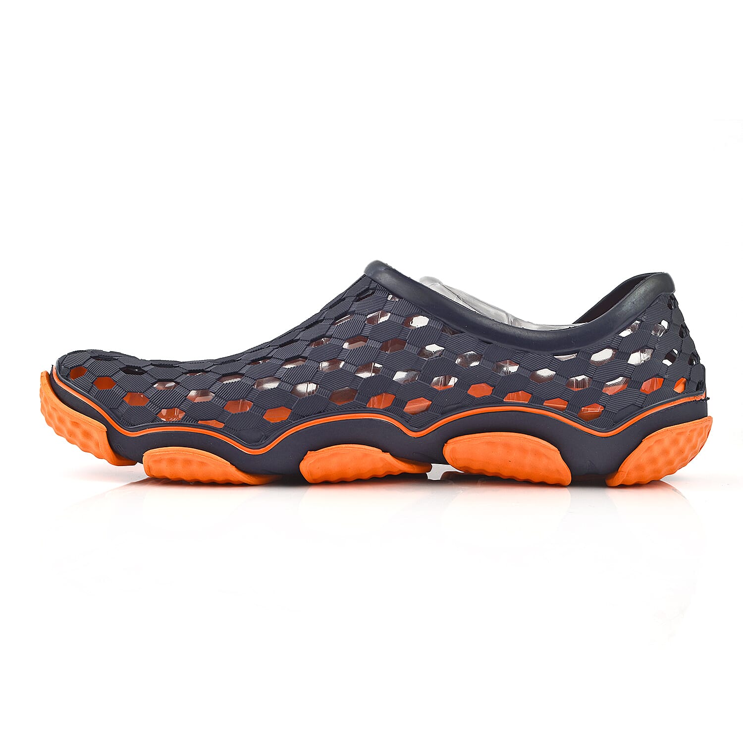 Dotted Outdoor Trainers (Size 5) - Navy and Orange