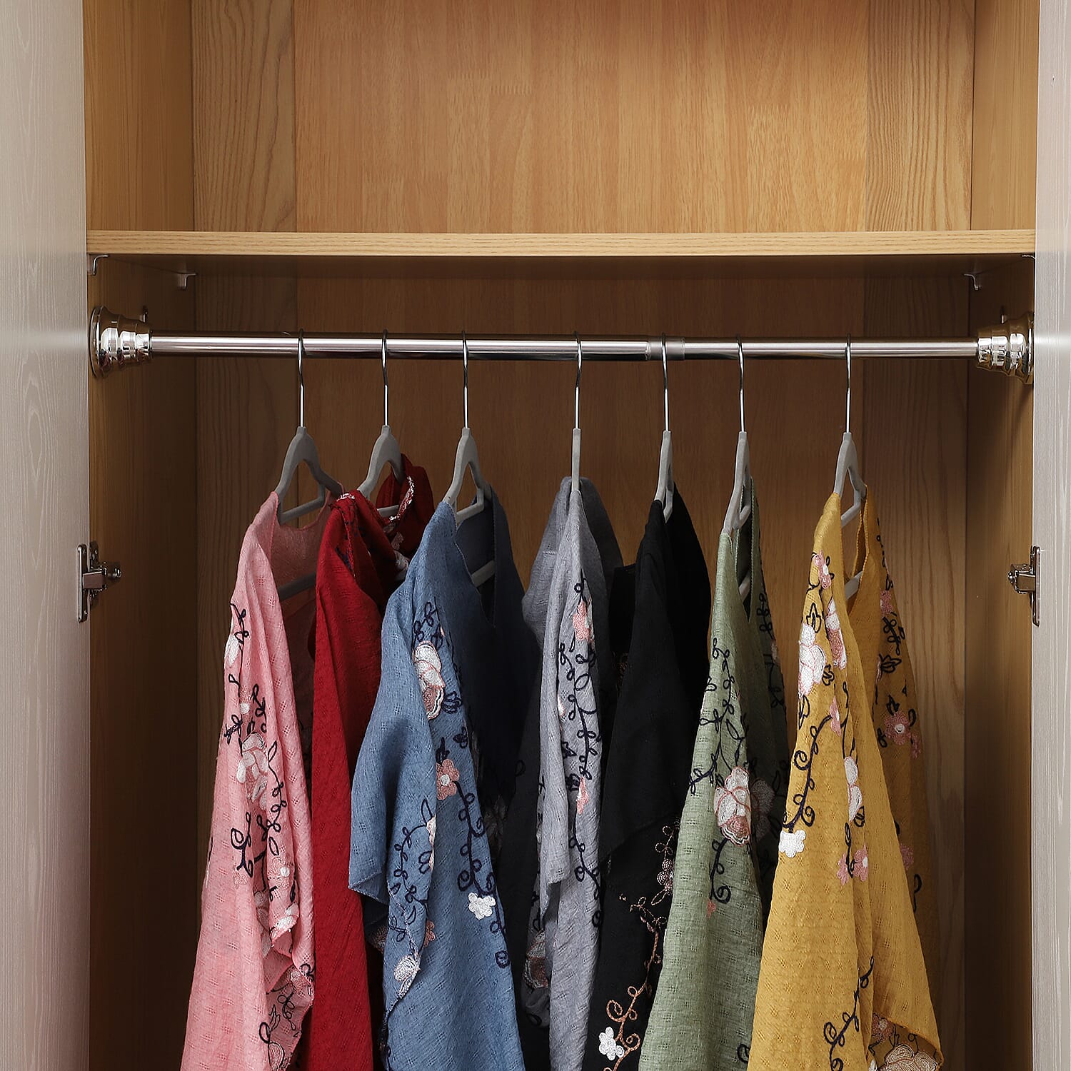 Adjustable Tension Rod - Silver 55cm x 90xm