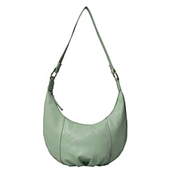 Assots London Layla Genuine Leather Hobo Shoulder Bag - Rose Gold