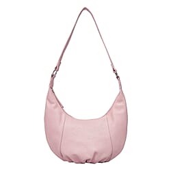 Assots London Layla Genuine Leather Hobo Shoulder Bag - Rose Gold