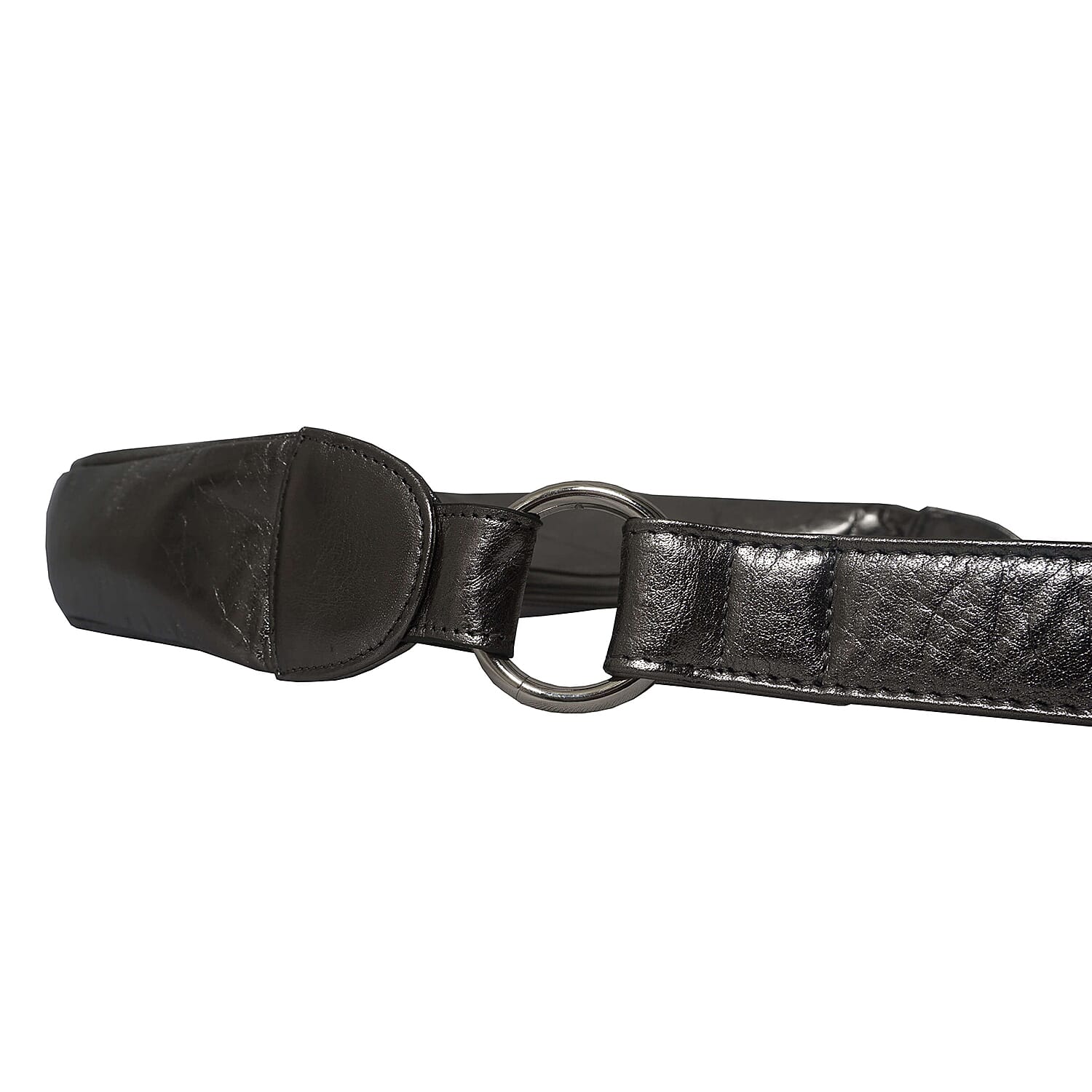 ASSOTS LONDON Layla Genuine Leather Fully Lined Hobo Shoulder Bag - Pewter