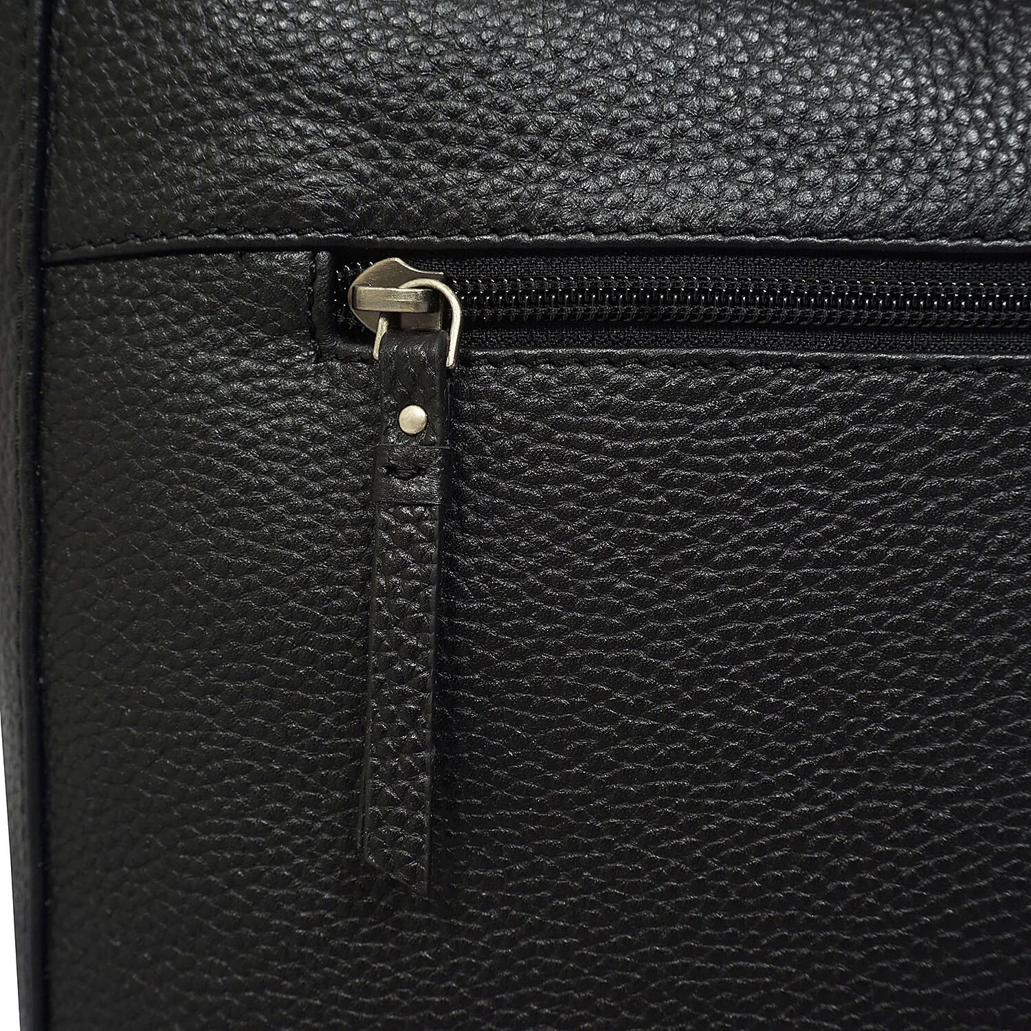 ASSOTS LONDON Pamela Genuine Pebble Grain Leather Hobo Shoulder Bag - Black