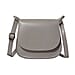 ASSOTS LONDON Nicola Genuine Croc Leather Fully Lined Saddle Bag - Ice Grey