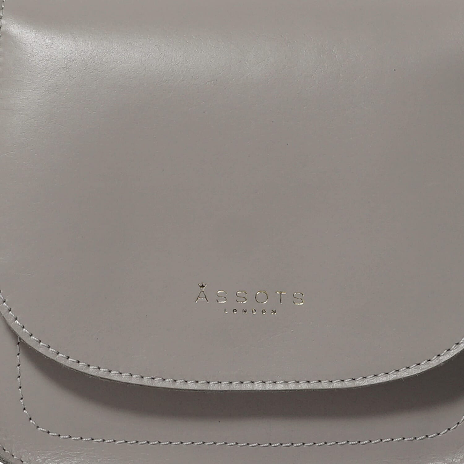 ASSOTS LONDON Nicola Genuine Leather Fully Lined Saddle Bag (Size 20x19x8 Cm) - Ice Grey