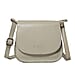 ASSOTS LONDON Nicola Genuine Leather Fully Lined Saddle Bag (Size 19x18x9 Cm) - Off White