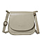 ASSOTS LONDON Nicola Genuine Leather Fully Lined Saddle Bag (Size 19x18x9 Cm) - Off White