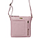 ASSOTS LONDON Edith 100% Genuine Leather Pebble Grain Crossbody Bag (Size 26x23x4 Cm) - Pastel Pink