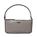 Assots London ZARA 100% Genuine Leather Croc Embossed Handbag - Ice Grey