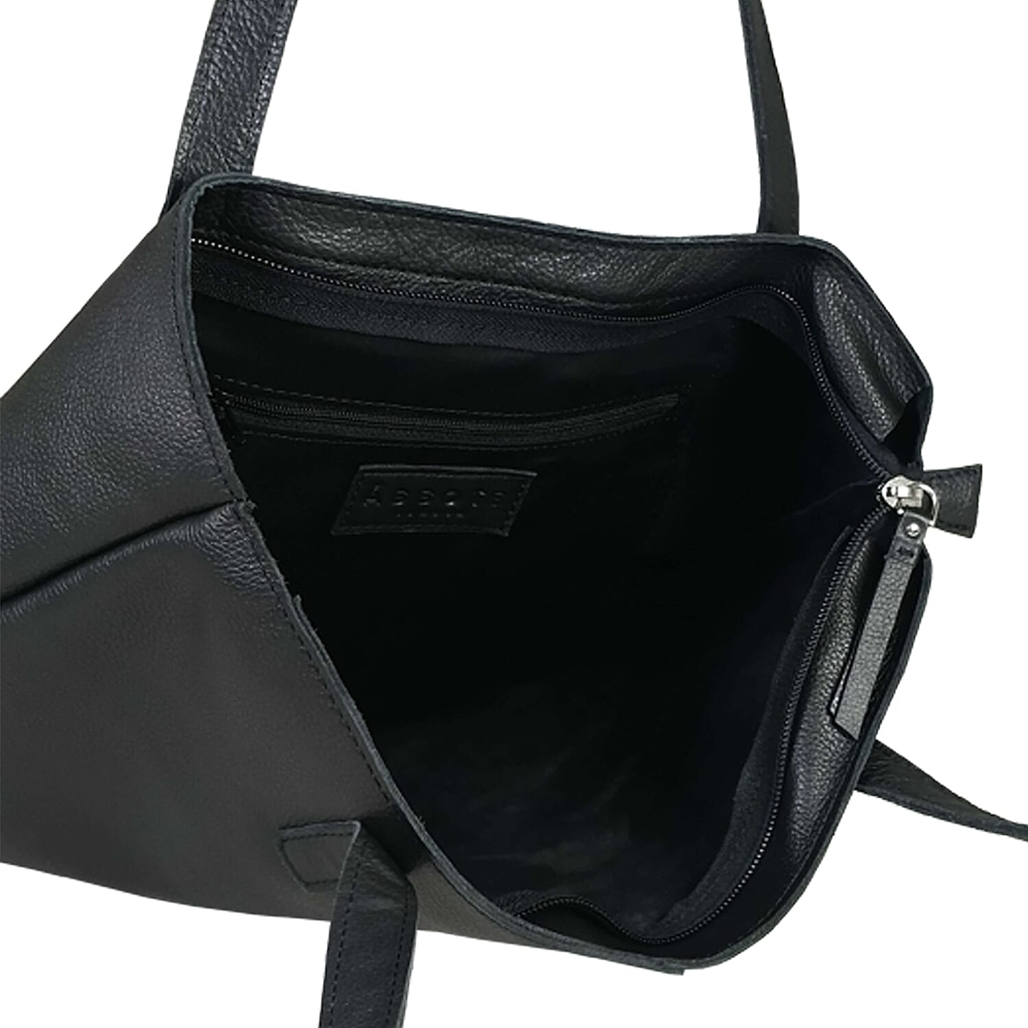 Assots London SIENNA Croc Leather Tote Bag in Black (Size 38x13x35 Cm)