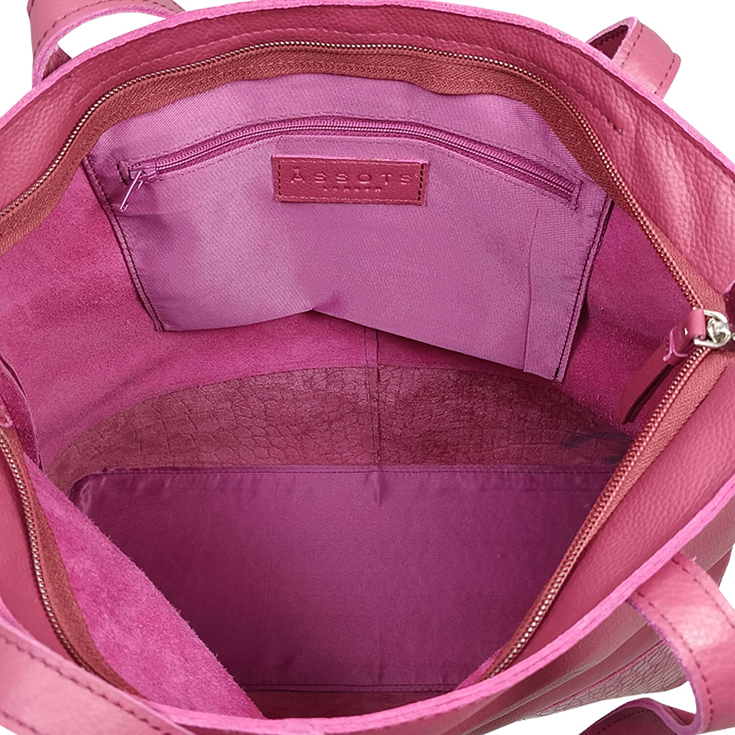 Assots London SIENNA Croc Leather Tote Bag in Black (Size 38x13x35 Cm)