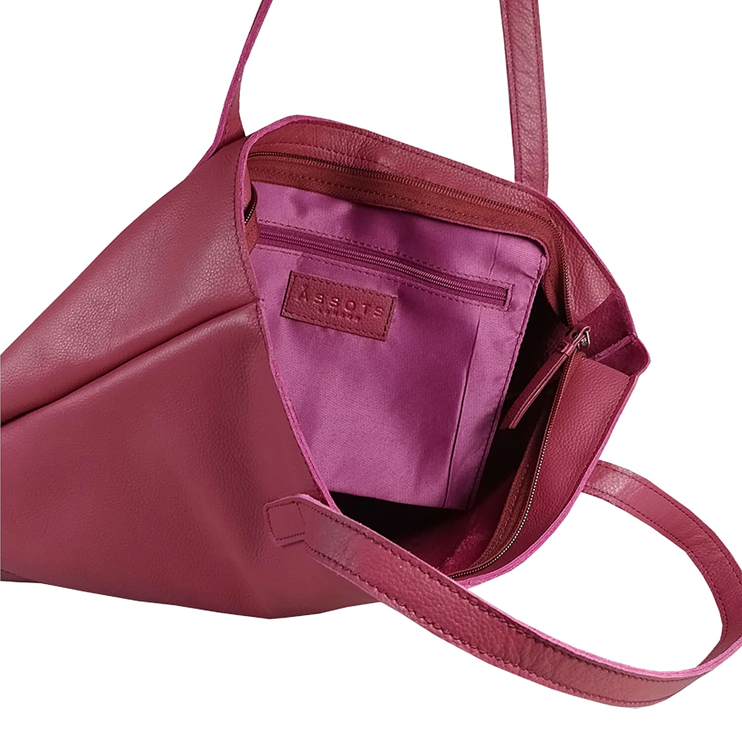 Assots London SIENNA Croc Leather Tote Bag in Black (Size 38x13x35 Cm)