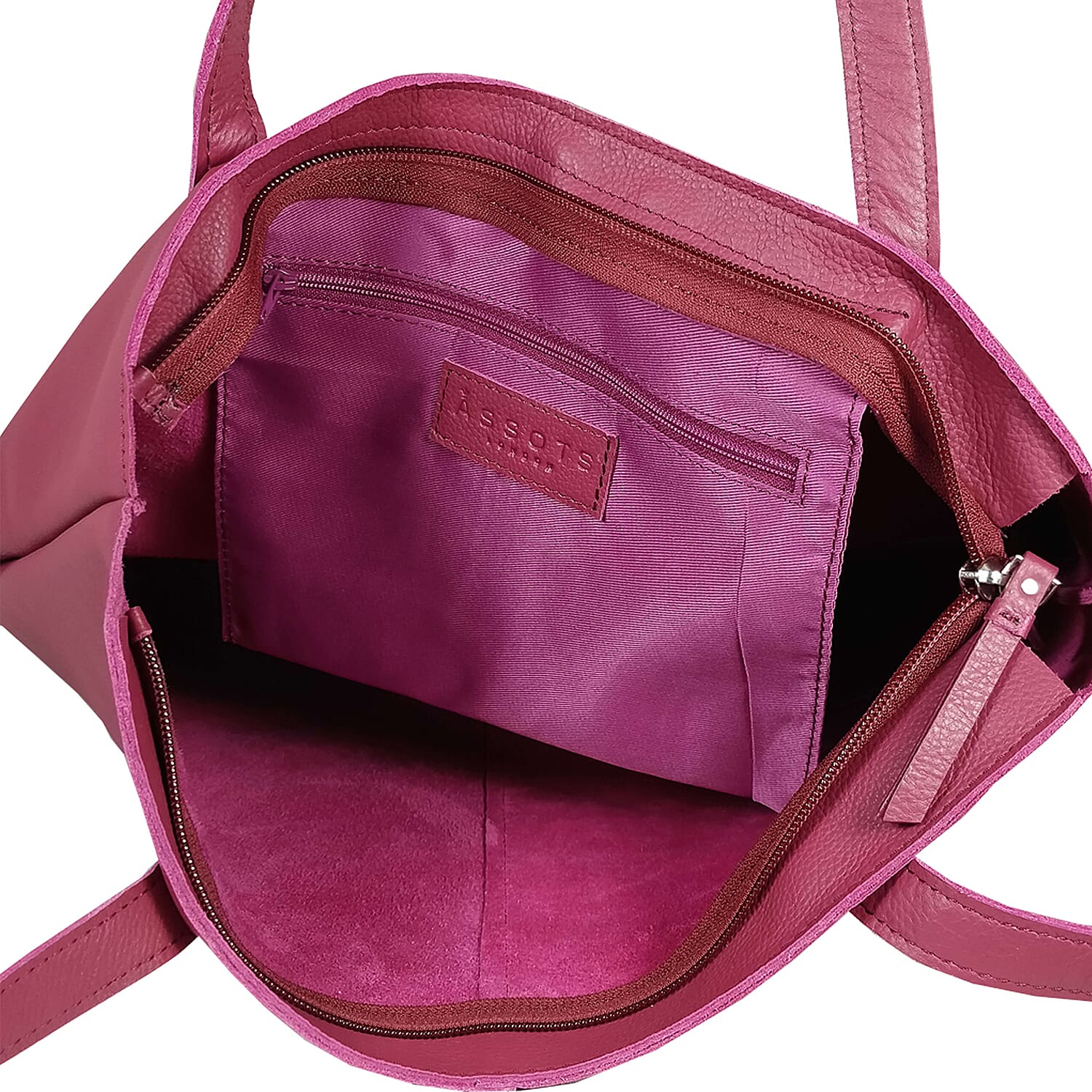 Assots London SIENNA Croc Leather Tote Bag in Black (Size 38x13x35 Cm)