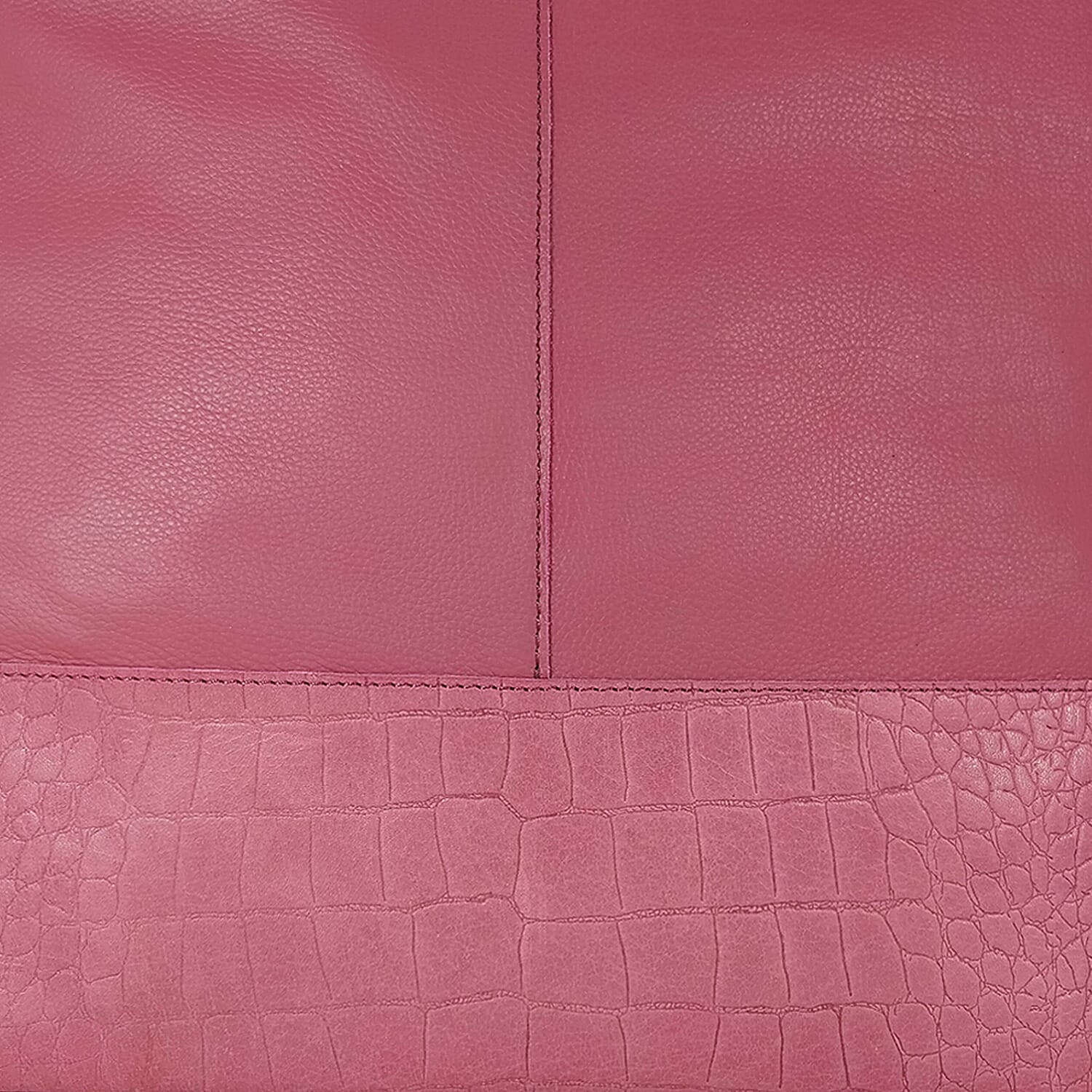 Assots London SIENNA Croc Leather Tote Bag in Black (Size 38x13x35 Cm)