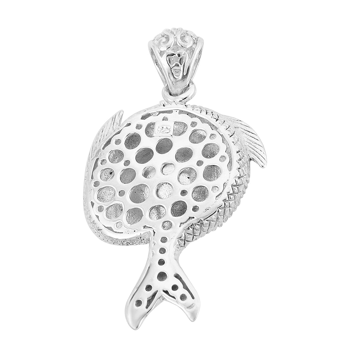 Royal Bali Collection - South Sea Pearl Fish Pendant in Sterling Silver, Silver Wt. 9.70 Gms