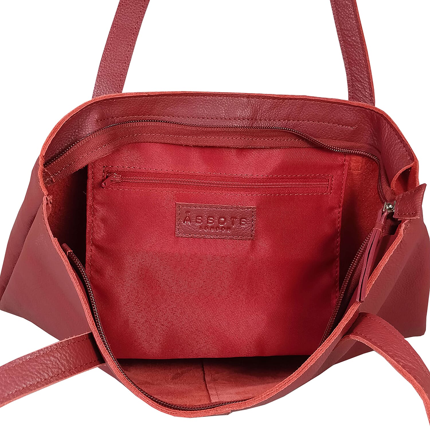 Assots London SIENNA Croc Leather Tote Bag in Black (Size 38x13x35 Cm)