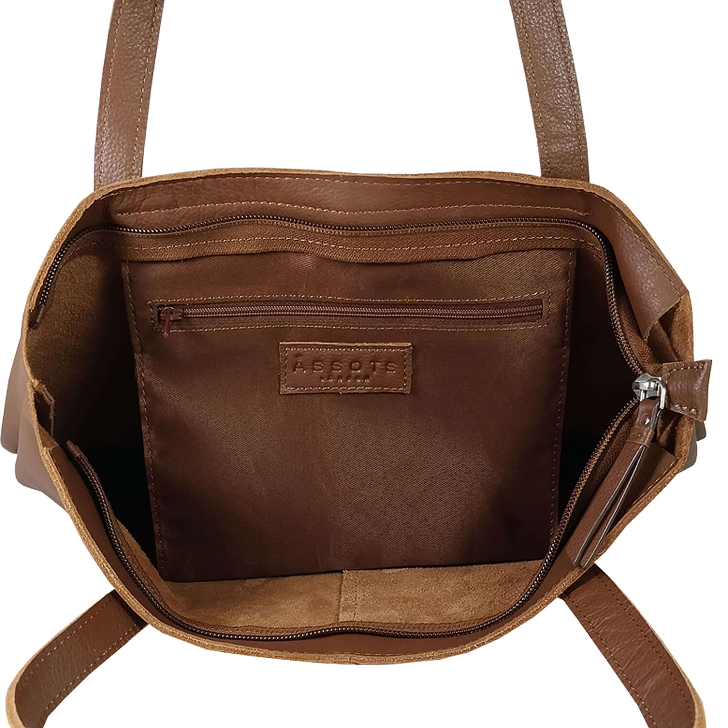 Assots London SIENNA Croc Leather Tote Bag in Black (Size 38x13x35 Cm)