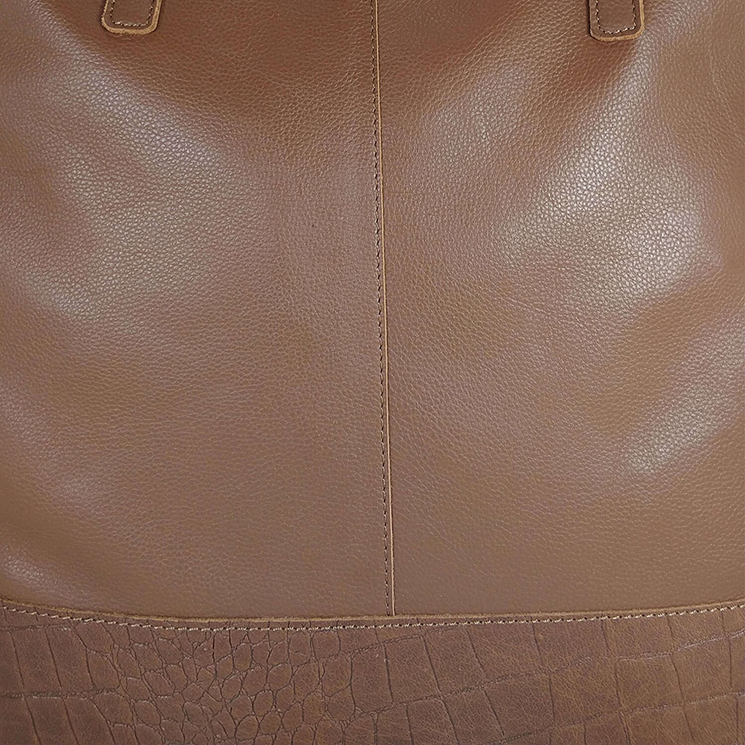 Assots London SIENNA Croc Leather Tote Bag in Black (Size 38x13x35 Cm)